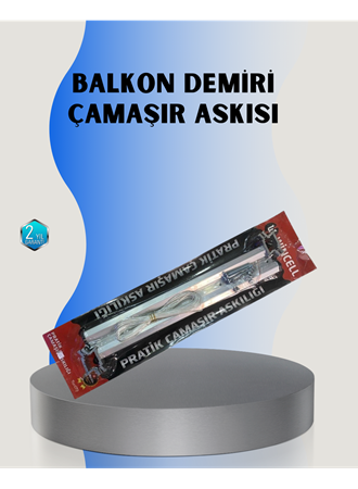 25x60 Balkon Askılığı Kare Demir Uyumlu Hava Dayanıklı Çamaşır Askısı