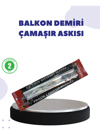 25x60 Balkon Askılığı Kare Demir Uyumlu Hava Dayanıklı Çamaşır Askısı