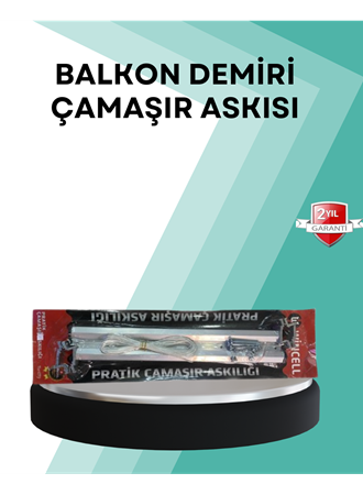 Kare Küpeşte Uyumlu Balkon Çamaşır Askısı 25x60 cm Beyaz Pratik