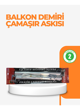 25x60 cm Çamaşır Askılığı Kare Balkon Demiri İçin Dayanıklı Tasarım