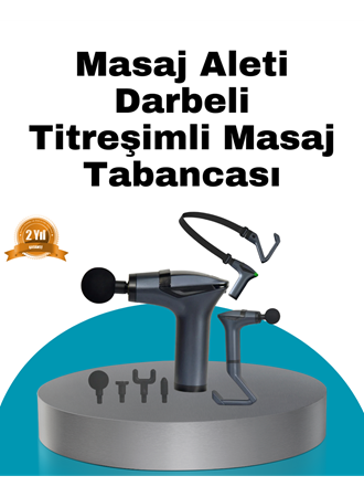 Taşınabilir 3in1 Masaj Aleti Şarjlı Titreşimli Esneme Bantlı