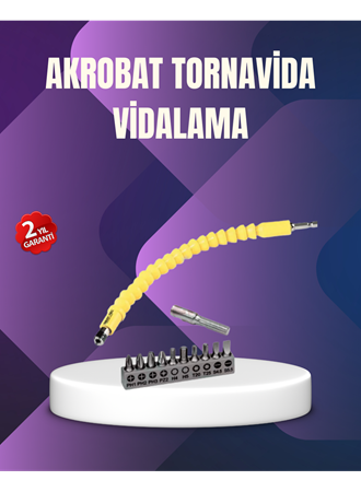 12 Parça Vidalama Uç Seti Akrobat Tasarım Dayanıklı Metal