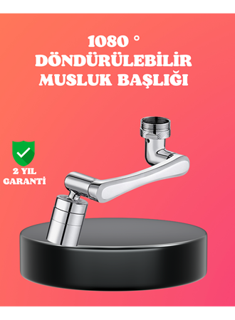 1080° Dönebilen Püskürtme Filtreli Musluk Başlığı Su Tasarruflu