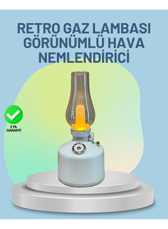 Renkli Led Işıklı Retro Gaz Lambası Aroma Terapi Mist Maker