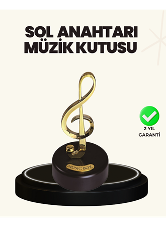 Dönen Sol Anahtarı Figürlü Müzik Kutusu Şık Hediyelik Dekor
