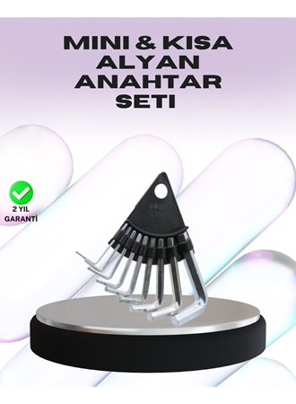 9 Parça Alyan Anahtar Seti Farklı Metrik Ölçü Pratik Taşıma