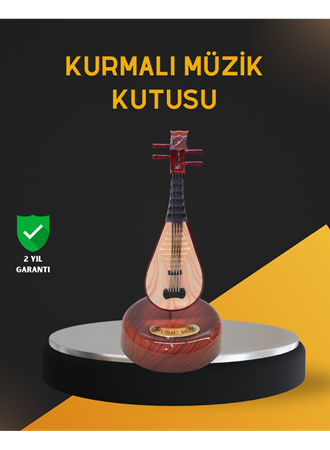 Klasik Ud Figürlü Melodili Müzik Kutusu Şık Hediyelik