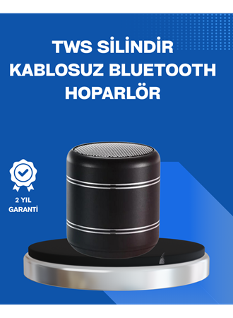Taşınabilir Silindir Tasarım Bluetooth 5.0 Hoparlör Yüksek Bas Performanslı