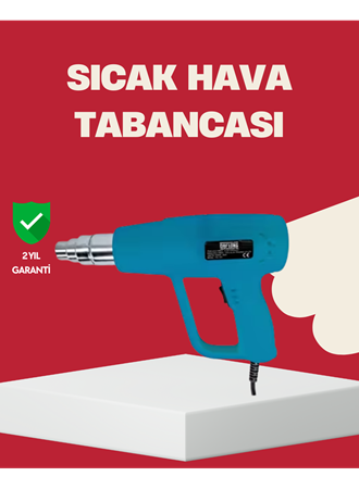 2 Kademeli Güçlü Sıcak Hava Tabancası 380° – 500° Isı Ayarı