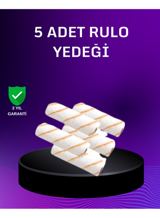 5’li Mini Rulo Boya Seti Duvar Tavan Emülsiyon Uygulama
