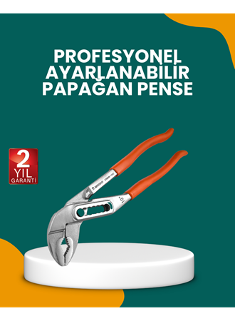 Çelik Alaşımlı Ayarlı Papağan Pense Yalıtımlı Sap