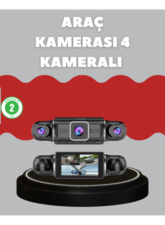 4 Kameralı Araç Kayıt Cihazı Full HD Park İzleme Gece Görüş