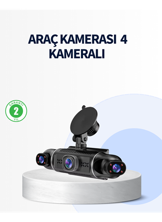 4 Kameralı Araç İçi Kamera 1080P GPS Takip WiFi Gece Görüşlü