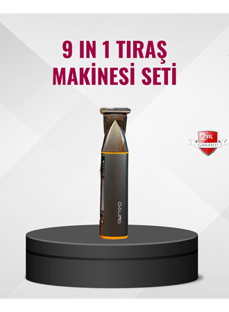 9’u 1 Arada Çoklu Bakım Tıraş Seti Profesyonel Saç Sakal Kesme