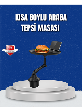 Ayarlanabilir Araç İçi Bardaklık Tepsisi 9 İnç Geniş Alan ve Telefon Standlı