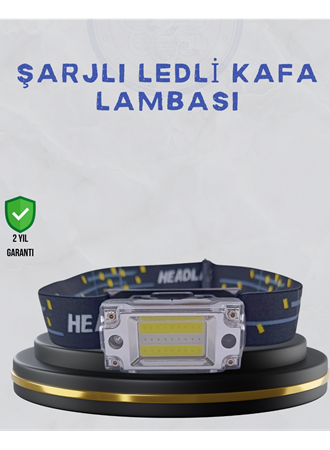 Kompakt LED Kafs Feneri USB Şarjlı Manyetik 2 Işık Modlu 215 Lümen
