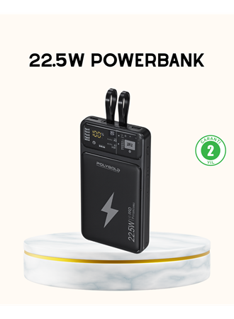 Powerbank Hızlı Şarj 10000 mAh Dahili Kablo
