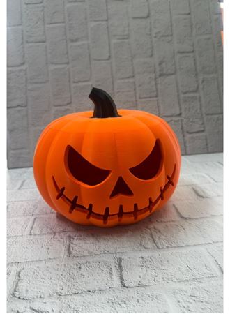 Kapaklı Balkabağı Dekor Kutusu 21×15 cm Halloween Temalı Saklama