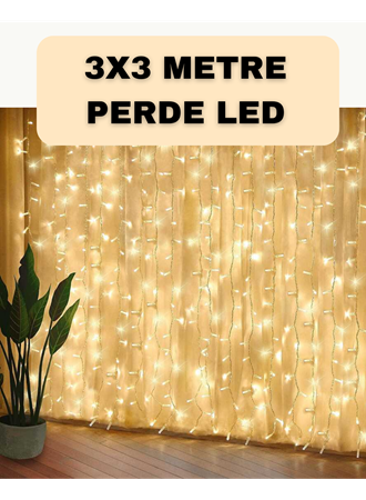 Dekoratif 3x3 LED Perde Işık Şelale Tasarım Enerji Tasarruflu
