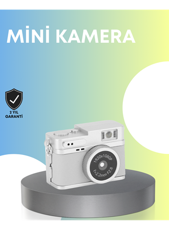 Mini Retro Dijital Kamera 1080P Full HD Dahili 128GB Hafızalı