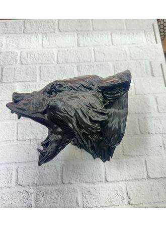 3D Siyah Ayı Başı Duvar Dekoru Modern Asılabilir Heykel 25x19 cm