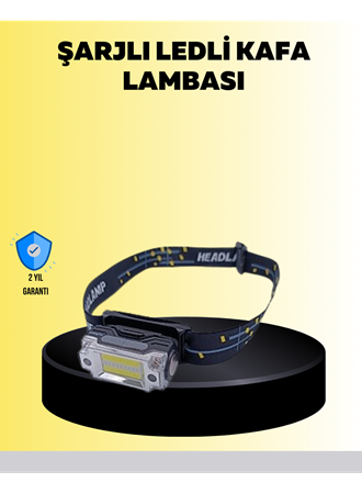 Kafa Lambası Led Fener Pratik Taşınabilir Ayarlanabilir USB Şarjlı
