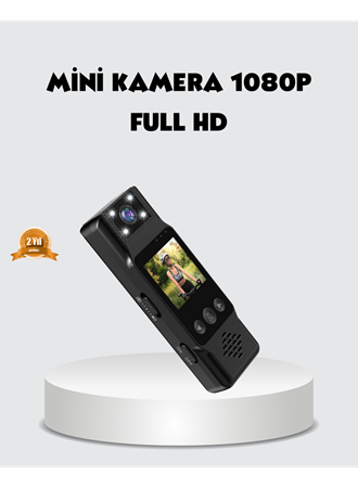 180 Derece Dönebilen Mini Kamera Full HD TFT Ekran Hareket Sensörlü