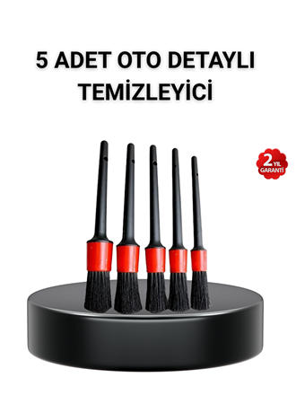 5’li Detay Temizlik Fırçası Seti Araç İç Dış Jant Motor Çok Amaçlı