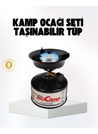 Outdoor Kamp Ocağı Gazlı Taşınabilir Pişirme Seti Üç Ayaklı Denge Aparatlı