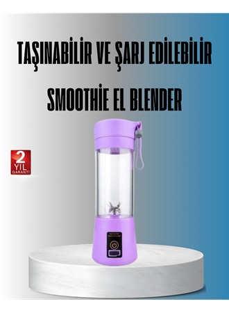 Şarjlı 380ml Portatif Smoothie Blender USB Mini Shake Yapıcı