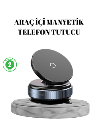 Vakumlu Vantuzlu Mıknatıslı Telefon Tutucu 360 Derece Döner