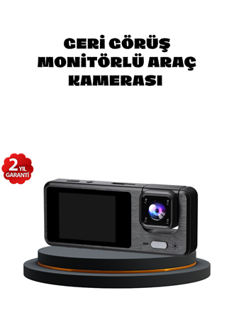 3 Kameralı Araç DVR 1080P Ön + HD Arka + İç Kamera Döngü Kayıt 2’’ Ekran