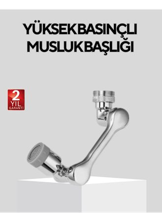 Döner Musluk Başlığı Çok Açılı Robotik Kol Su Tasarruflu