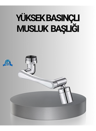 1080° Dönebilen Musluk Başlığı Robotik Kol Havalandırıcı Çok Yönlü Su Yönlendirme