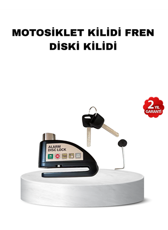 110 dB Alarmlı Disk Fren Kilidi Su Geçirmez Çelik Gövde Motosiklet Güvenlik