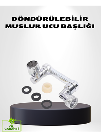 1080° Dönebilen Musluk Ucu – Su Tasarruflu, Esnek ve 360° Çift Eksenli Başlık