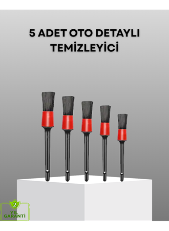 5 Parça Detay Temizlik Fırçası Seti Jant Motor Havalandırma İç Dış Temizlik