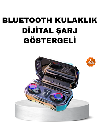 Kablosuz Kulaklık Uzun Pil Ömürlü Şarj Kutulu Ergonomik Hafif Tasarım