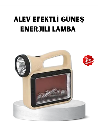 Güneş Enerjili Alev Efektli Lamba COB Led Su Geçirmez Çok Fonksiyonlu