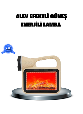 Alev Efektli Solar Lamba COB Işıklı Taşınabilir Bahçe Kamp Aydınlatma