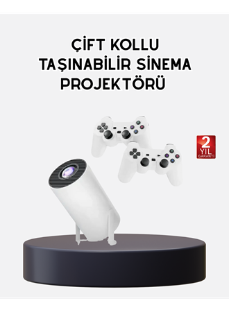 Kablosuz Projeksiyon Cihazı 4K Destekli HDMI USB Oyun Uyumlu