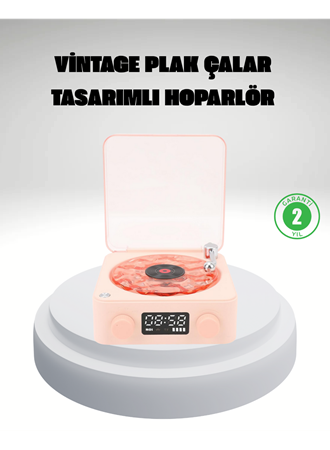 Gece Lambası Stereo Bluetooth Hoparlör Dijital Saat Su Dalgası Efektli 3-ü-1 Cihaz