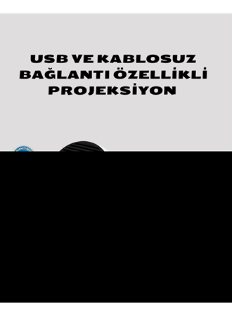 HDMI USB Bağlantılı 4K Destekli Taşınabilir Projeksiyon Cihazı