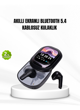 Bluetooth 5.4 Kulaklık – Gürültü Engelleme ve Akıllı Ekranlı Şarj Kutusu