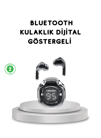 Bluetooth 5.3 Kablosuz Kulaklık HiFi Stereo ve Ekstra Bass Dijital Ekranlı