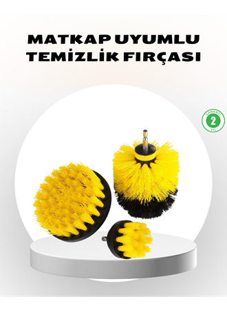 3’lü Matkap Ucu Fırça Seti – Derinlemesine Temizlik, Tüm Yüzeylerle Uyumlu