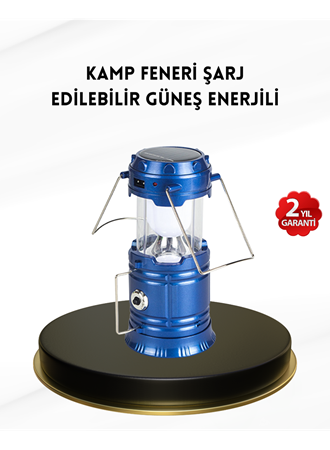 Solar Kamp Lambası Kızak Sistemli Şarjlı Taşınabilir Doğa Yürüyüşü Işığı