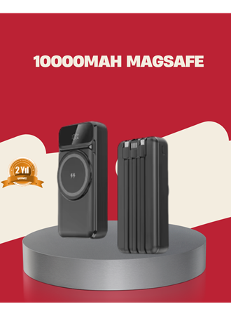 Kablosuz 15W Şarj Destekli 10000 mAh Taşınabilir Powerbank – Hızlı Şarj Özellikli