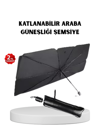 Katlanabilir Ön Cam Güneşliği Şemsiye – Her Araca Uygun Isı ve Işık Koruması