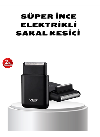 Elektrikli Tıraş Makinesi Çift Başlıklı Ultra İnce Tasarım